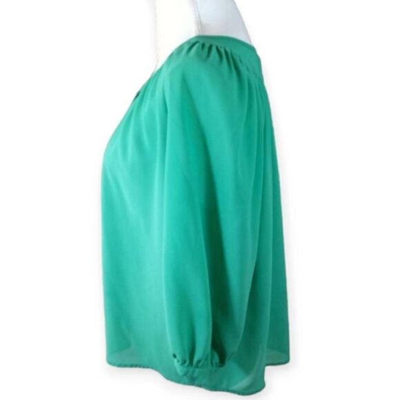 H&M GREEN BLOUSE SZ.4 EUC - Picture 2 of 4